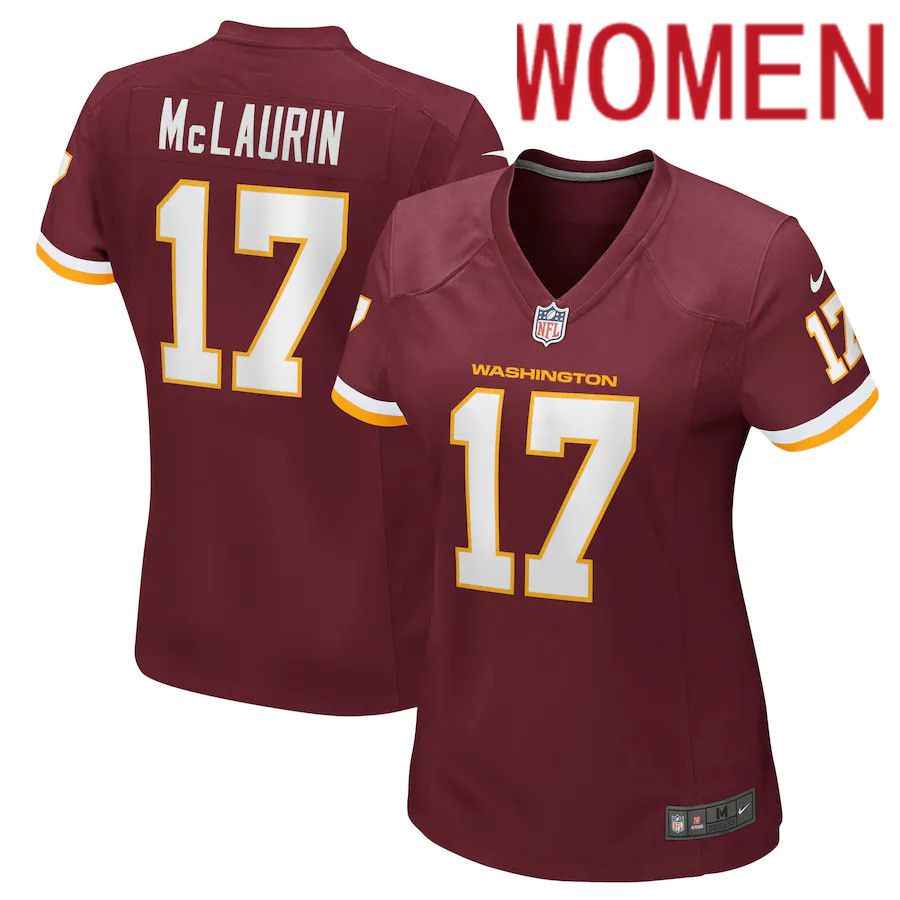 Cheap Women Washington Redskins 17 Terry McLaurin Nike Burgundy Player Game NFL Jersey